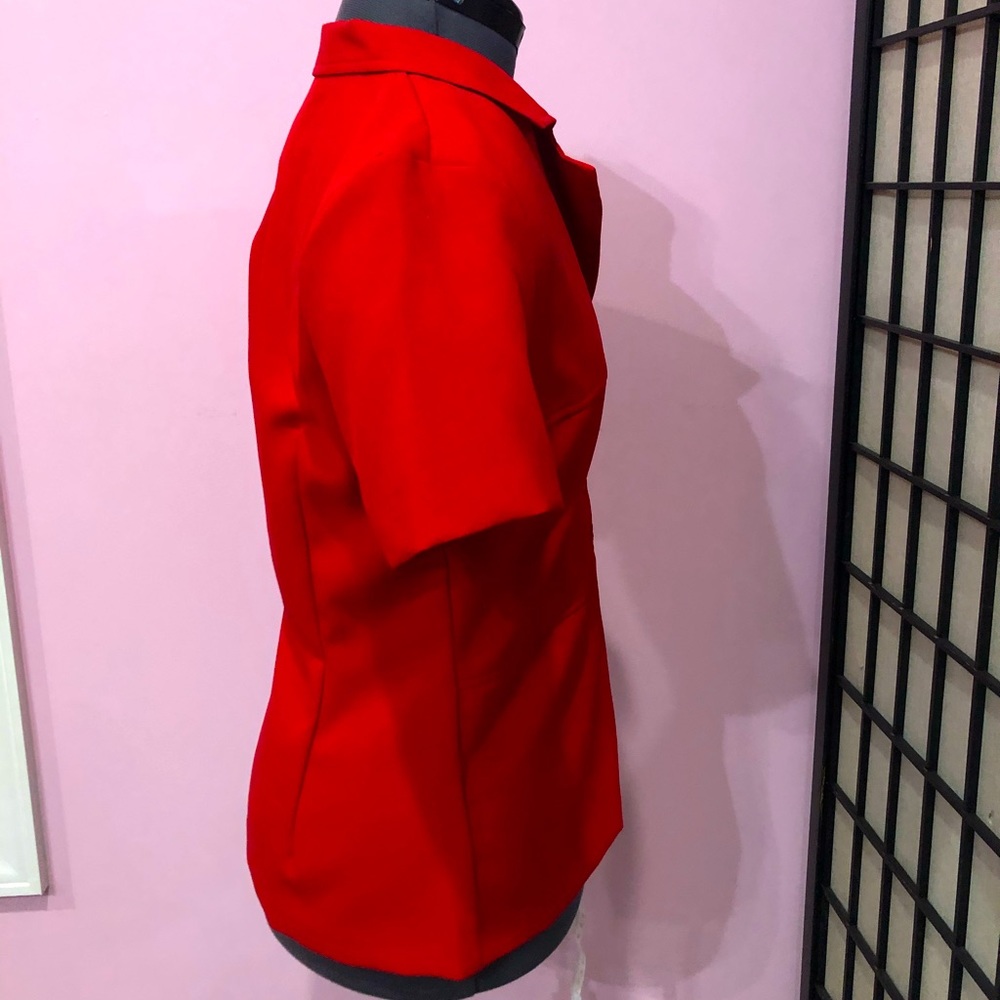 A-List By Wrapper Ladies Tailored Red Short Sleev… - image 7